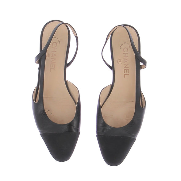 Slingbacks noires