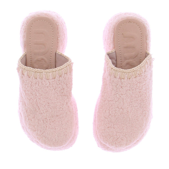 Mules en fausse fourrure