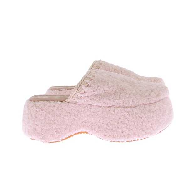 Mules en fausse fourrure