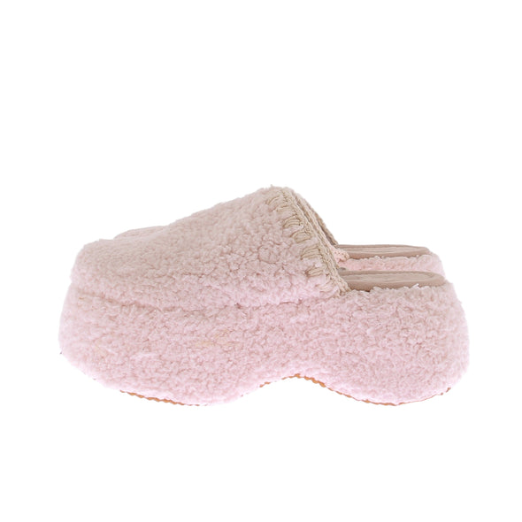 Mules en fausse fourrure