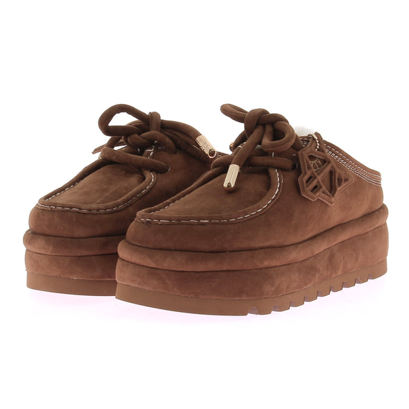 Mocassins camel à plateformes