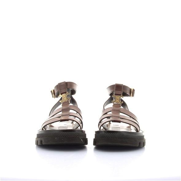 Sandales "Clea Triomphe" en cuir marron
