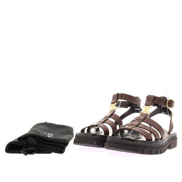 Sandales "Clea Triomphe" en cuir marron