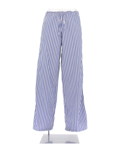 Pantalon à rayures bleues et blanches