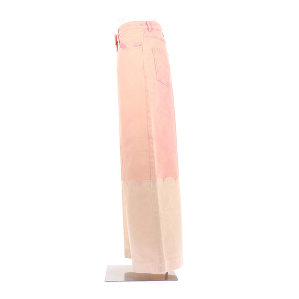 Jean large bicolore