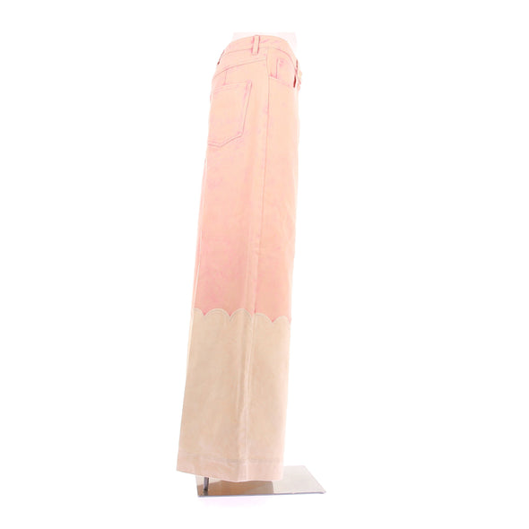 Jean large bicolore