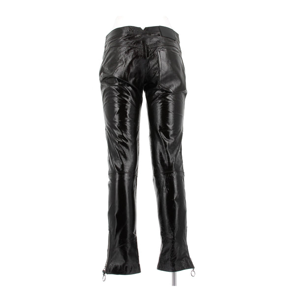 Pantalon en cuir verni