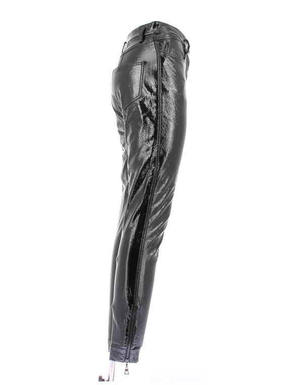 Pantalon en cuir noir