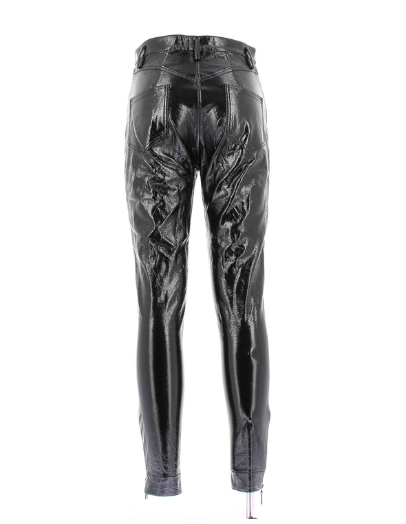 Pantalon en cuir noir