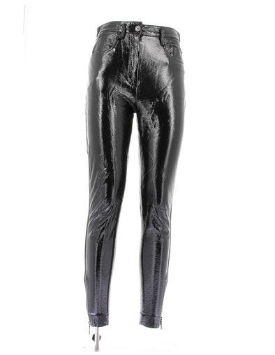 Pantalon en cuir noir