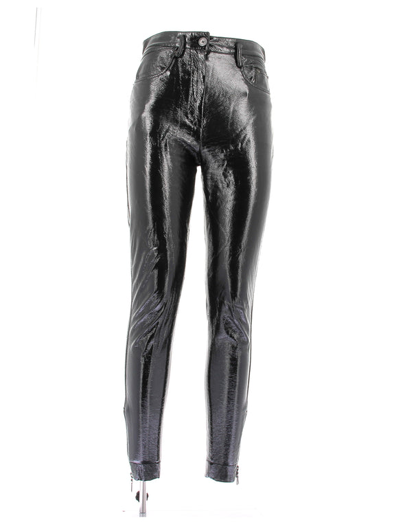 Pantalon en cuir noir