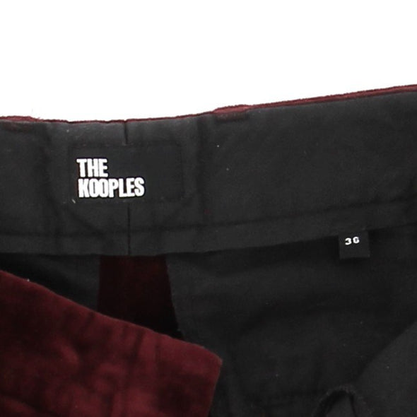 Pantalon en velours bordeaux