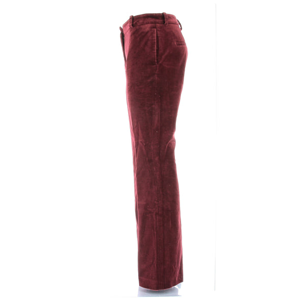 Pantalon en velours bordeaux