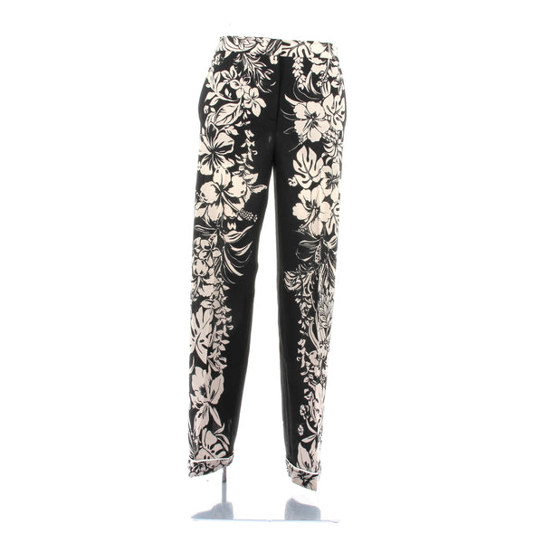 Pantalon noir imprimé