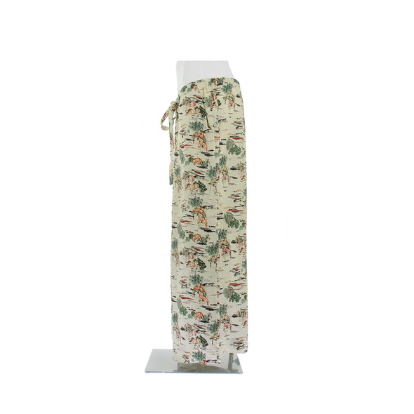 Pantalon en soie imprimée