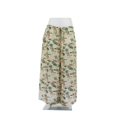 Pantalon en soie imprimée
