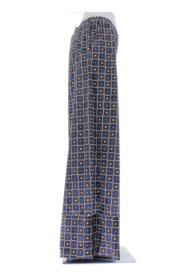 Pantalon en velours à imprimés