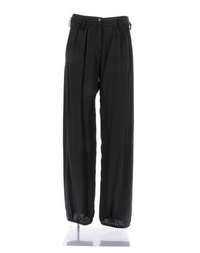 Pantalon en soie noir