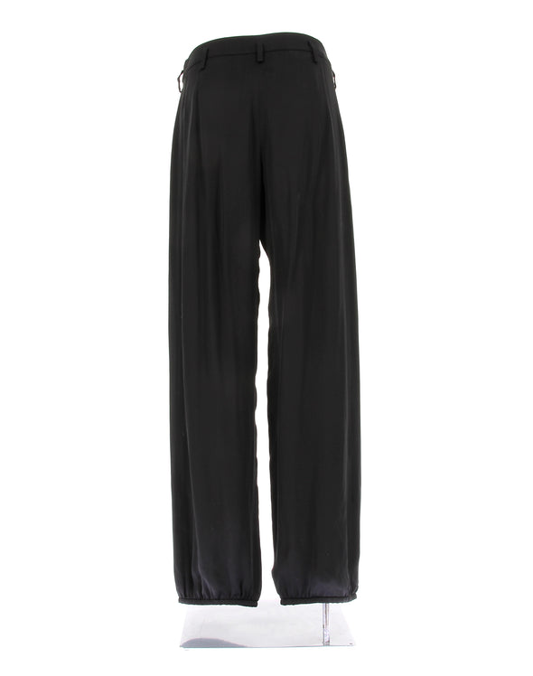 Pantalon en soie noir