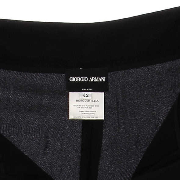 Pantalon en soie noir