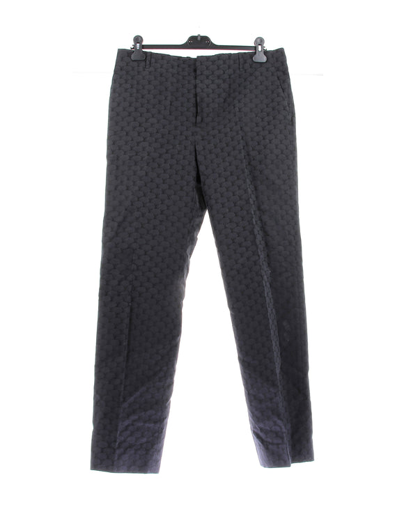 Pantalon noir monogrammé
