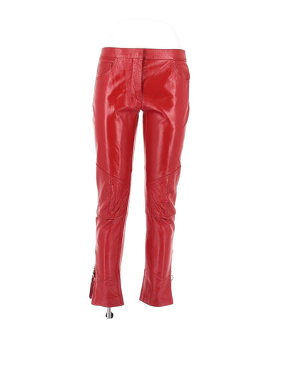 Pantalon en cuir vernis