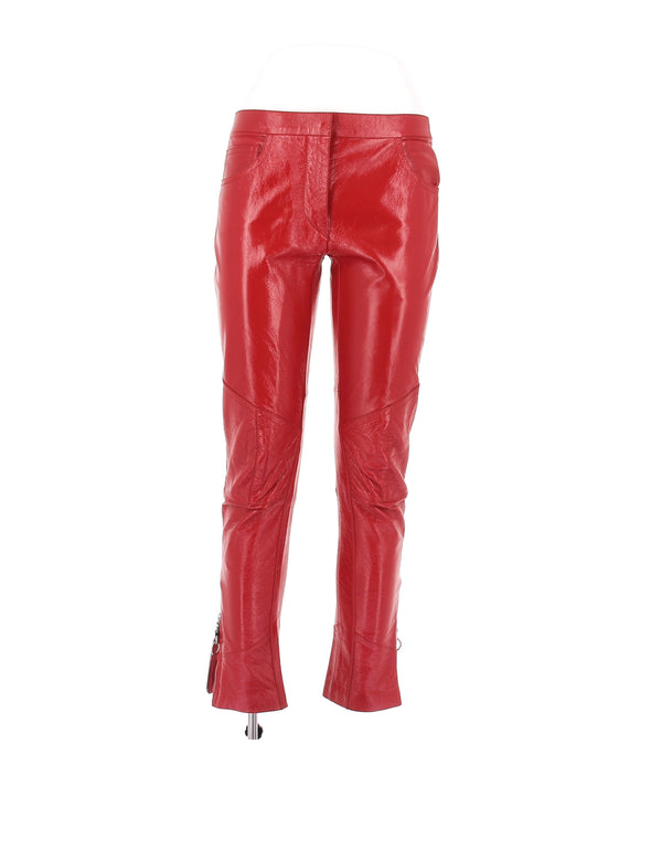 Pantalon en cuir vernis