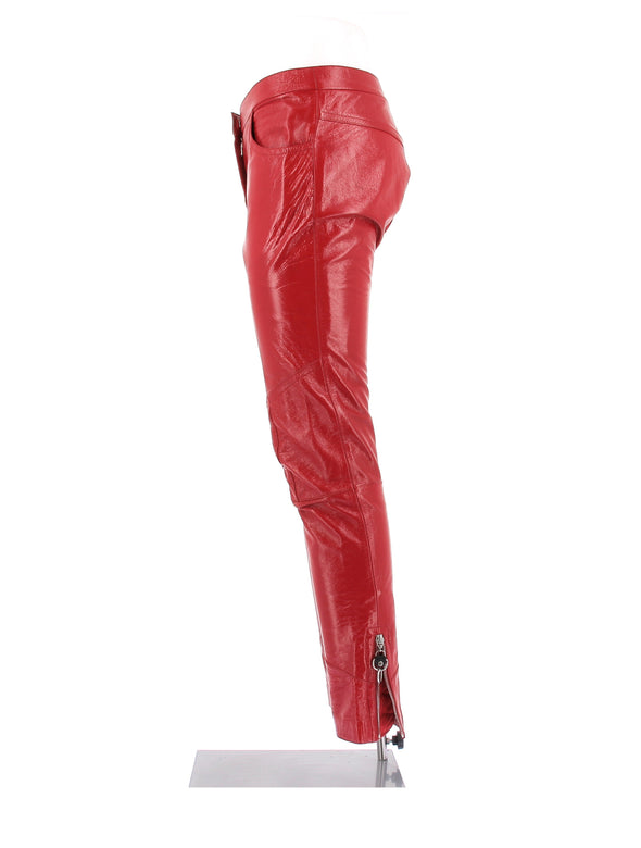 Pantalon en cuir vernis