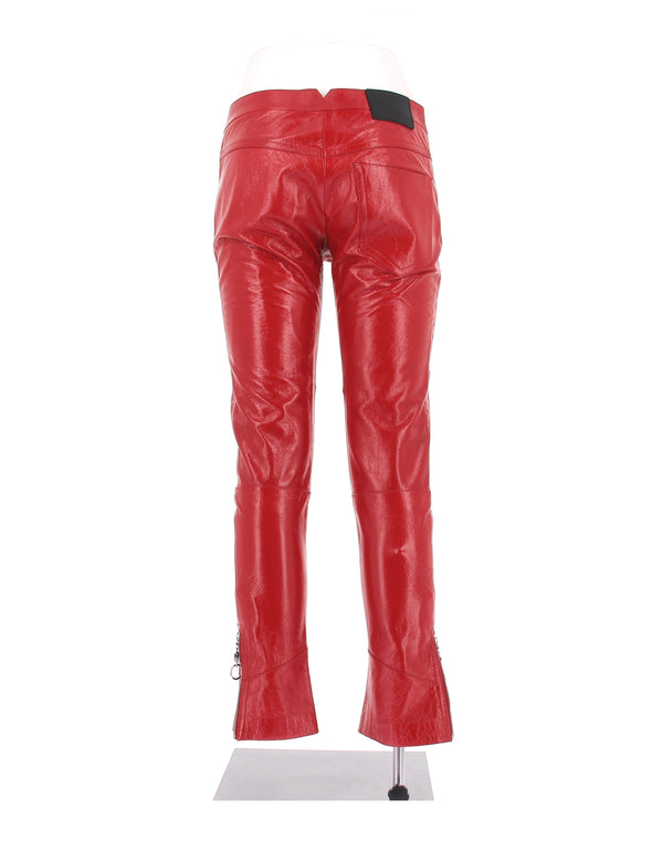 Pantalon en cuir vernis