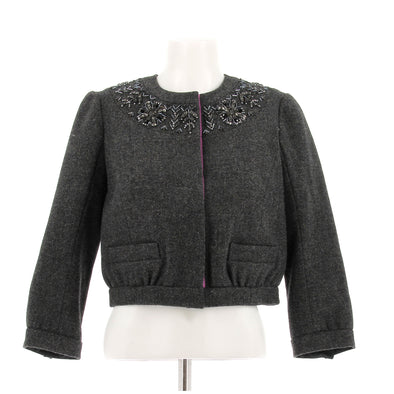 Veste en laine grise