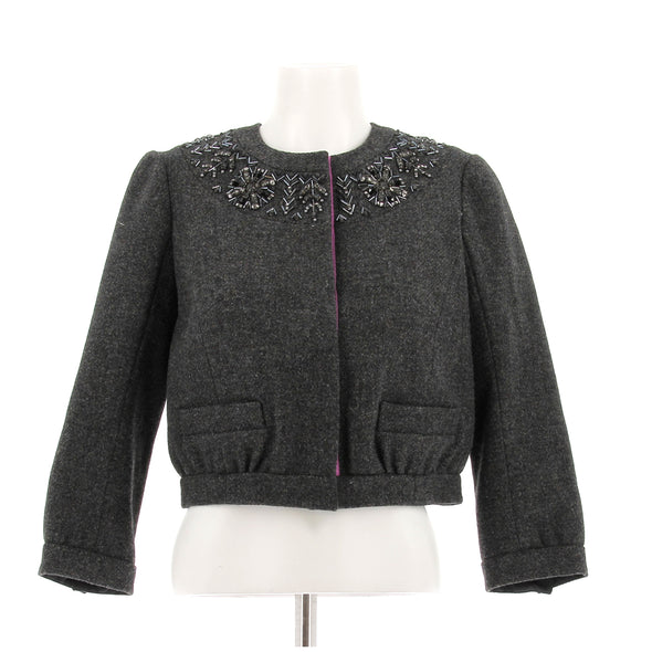 Veste en laine grise