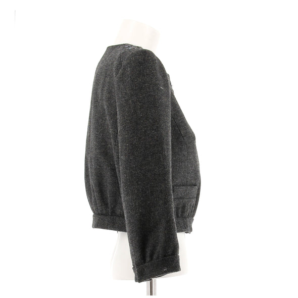 Veste en laine grise
