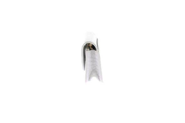 Sac à bandoulière en cuir embossé blanc