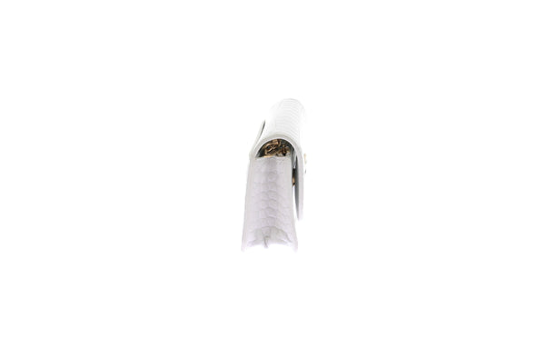 Sac à bandoulière en cuir embossé blanc