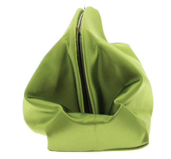 Pochette satinée verte