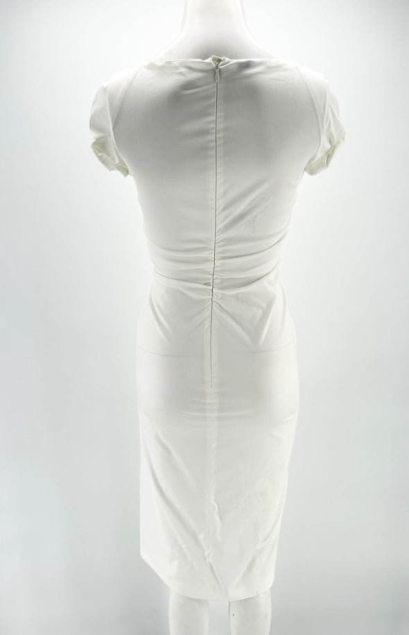 Robe torsadée blanche