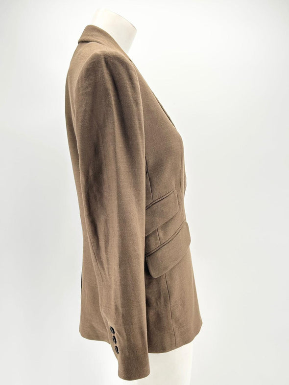 Blazer en lin marron