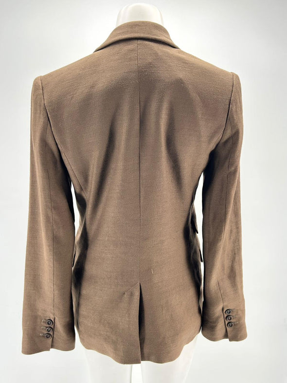 Blazer en lin marron