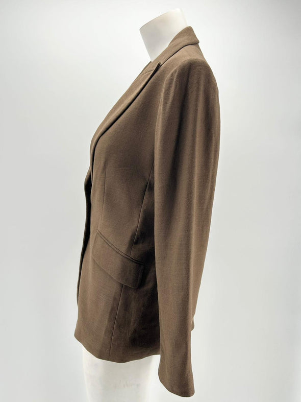 Blazer en lin marron