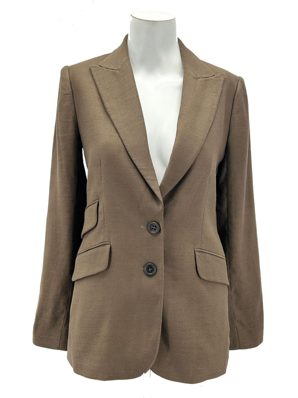 Blazer en lin marron