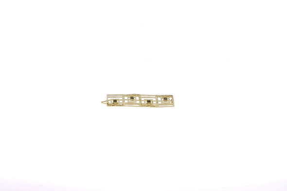 Barrette en argent plaqué or 24 carats