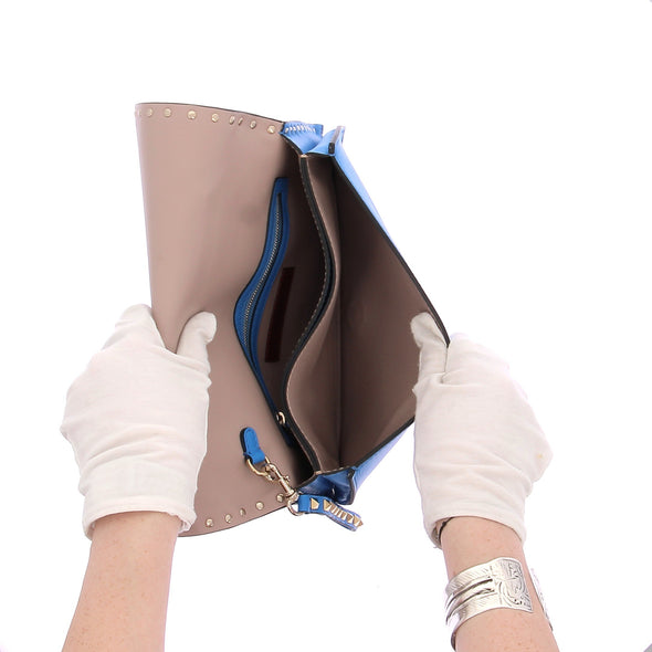 Pochette bleue "RockStud"