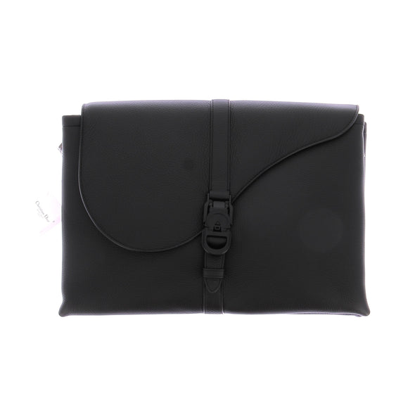 Sac "Dior Pillow" en cuir grainé noir