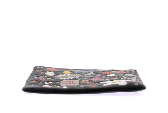 Pochette noire à patch