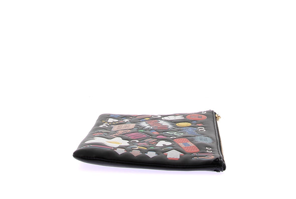 Pochette noire à patch