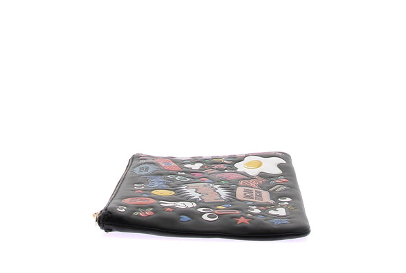 Pochette noire à patch