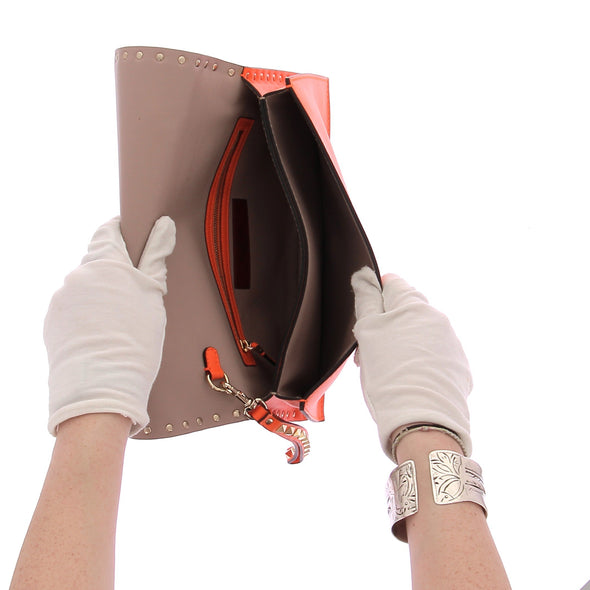 Pochette orange "RockStud"