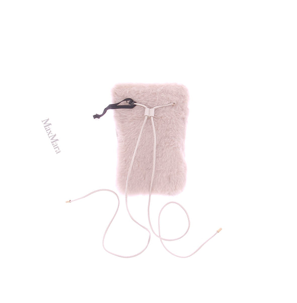 Pochette de téléphone en peau lainée