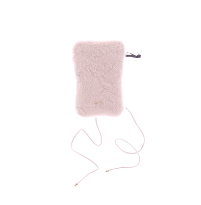 Pochette de téléphone en peau lainée