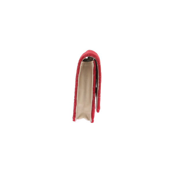 Pochette en velours rouge